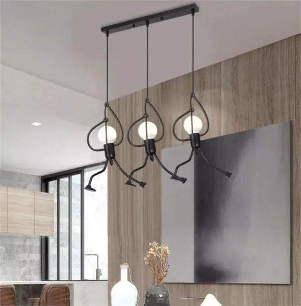 Chic Iron Little Man LED Pendant Light - Image 4