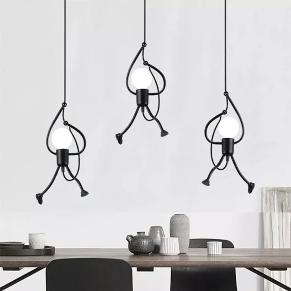 Chic Iron Little Man LED Pendant Light - Image 2