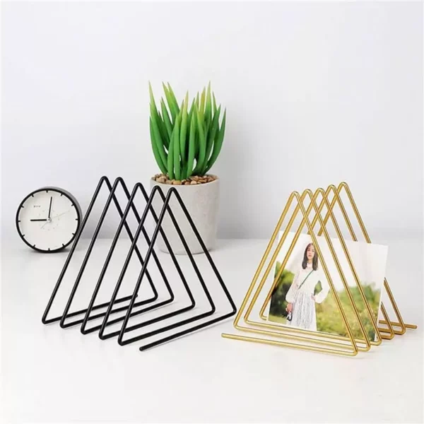 Modern Iron Art Triangle Desk Organizer