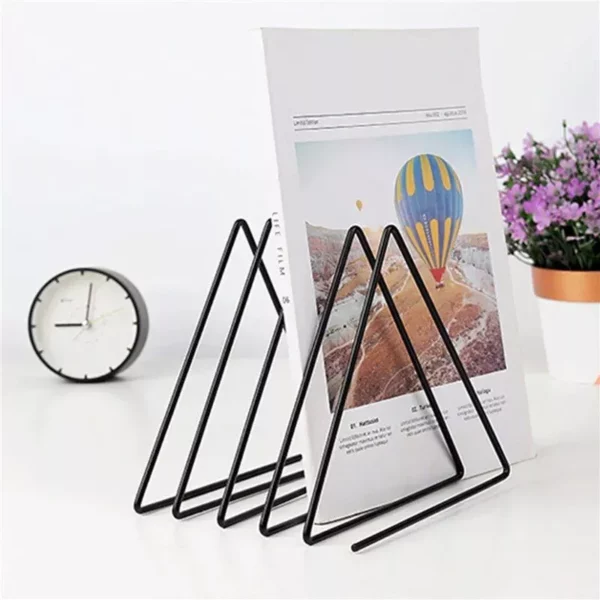 Modern Iron Art Triangle Desk Organizer