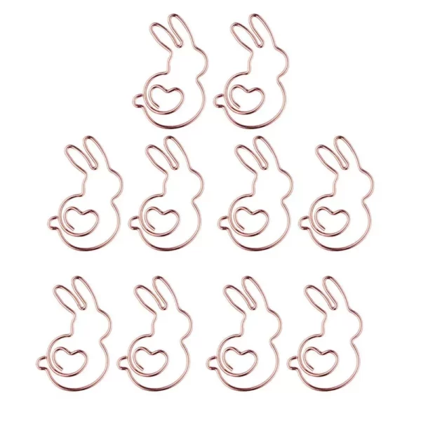 Cute Rabbit-Shaped Metal Paper Clips