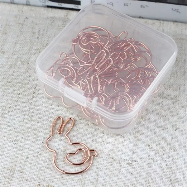 Cute Rabbit-Shaped Metal Paper Clips