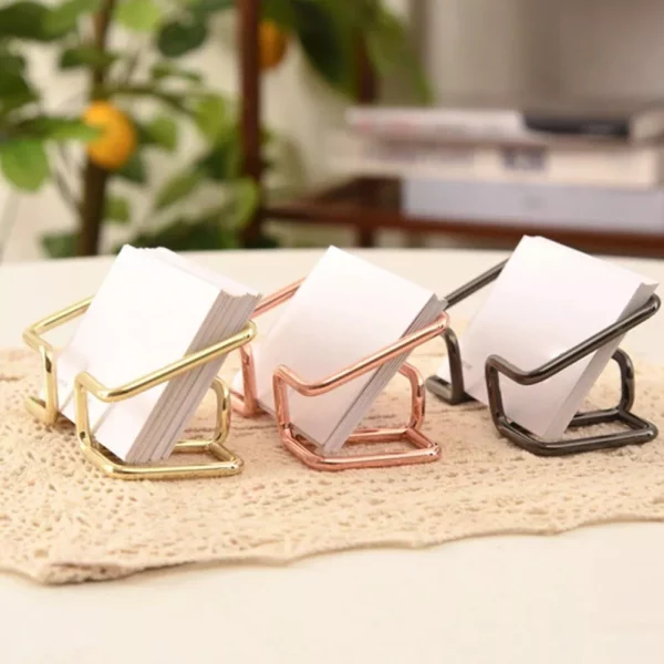 Elegant Metal Business Card Holder for Office Desktop and Countertop - Image 4