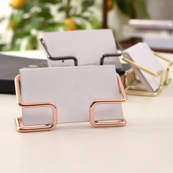 Elegant Metal Business Card Holder for Office Desktop and Countertop - Image 5