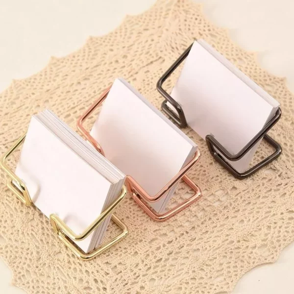 Elegant Metal Business Card Holder for Office Desktop and Countertop