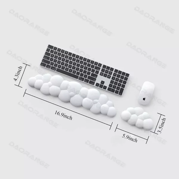 Ergonomic Leather Wrist Rest & Mouse Pad Desk Mat Combo - Image 3