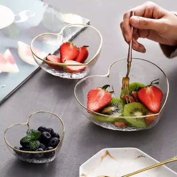 Heart-Shaped Glass Bowl