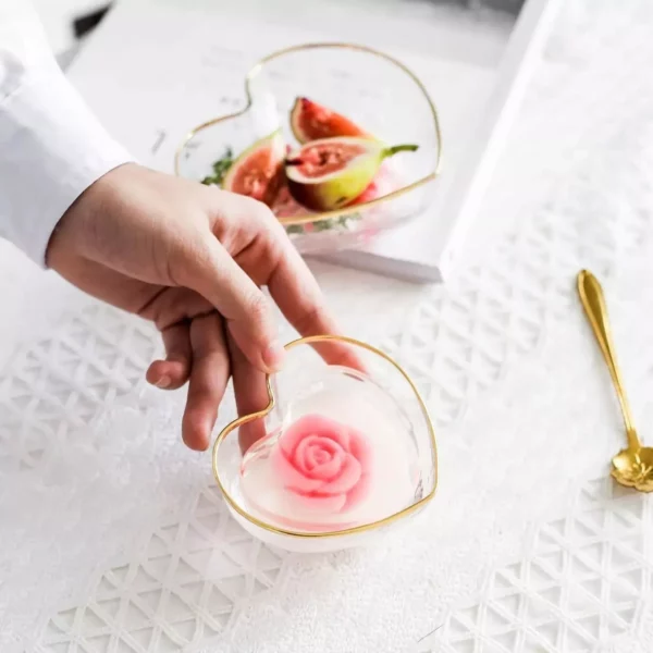 Heart-Shaped Glass Bowl