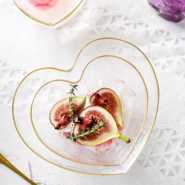 Heart-Shaped Glass Bowl