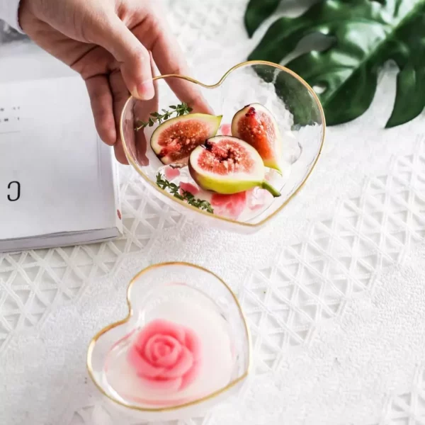 Heart-Shaped Glass Bowl