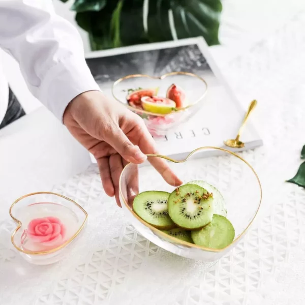 Heart-Shaped Glass Bowl