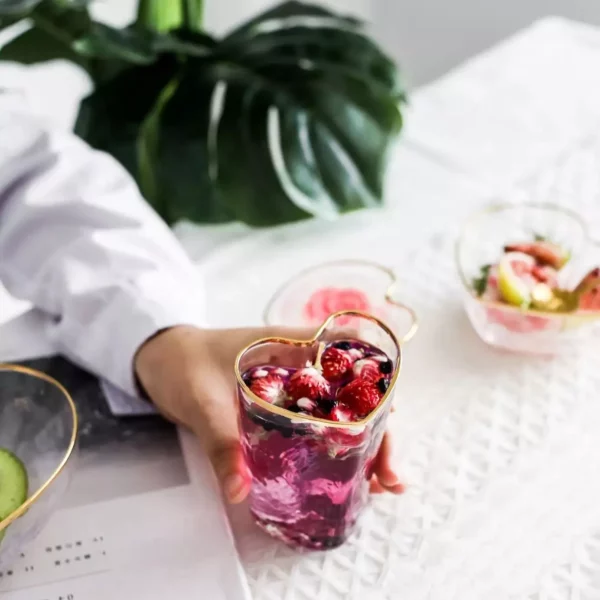 Heart Shaped Glass Cup