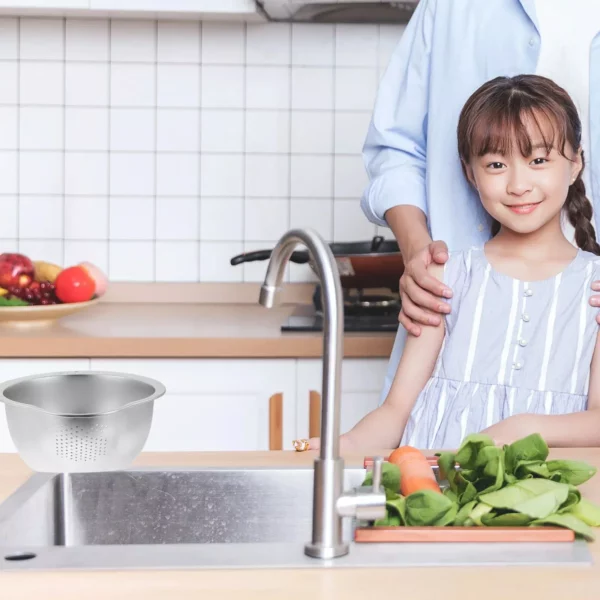 Multi-Use Stainless Steel Kitchen Strainer and Washing Basin