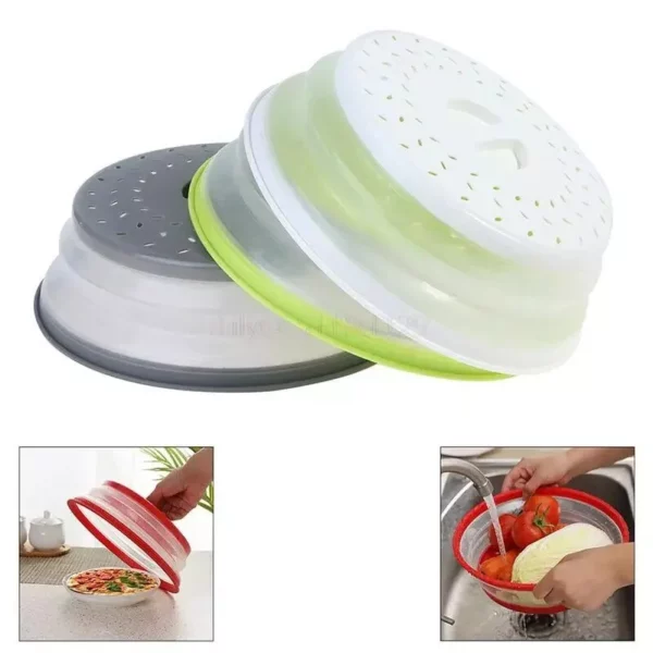 Vented Collapsible Multifunctional Microwave Cover