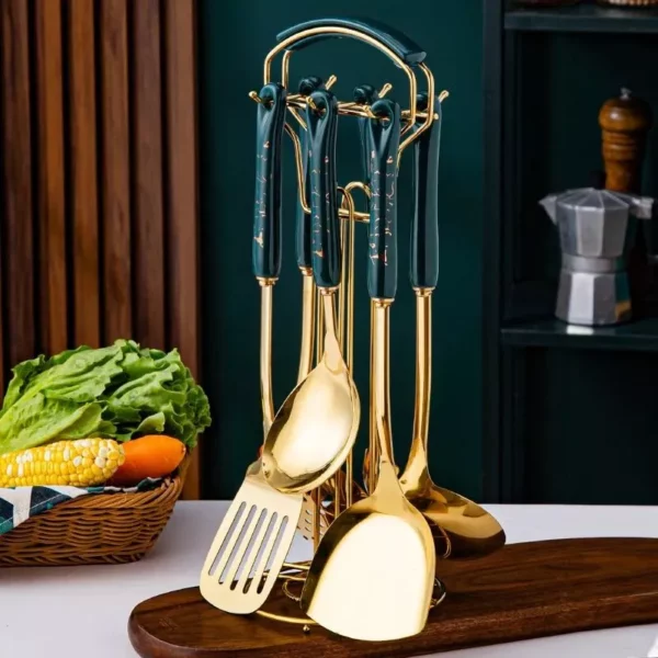 Eco-Friendly Stainless Steel 7-Piece Kitchen Utensil Set