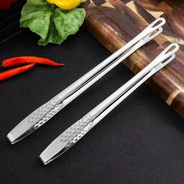 Versatile Stainless Steel Kitchen Tongs