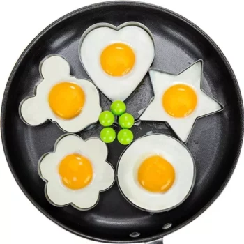 Stainless Steel Heart-Shaped Egg & Pancake Mold for Creative Breakfasts