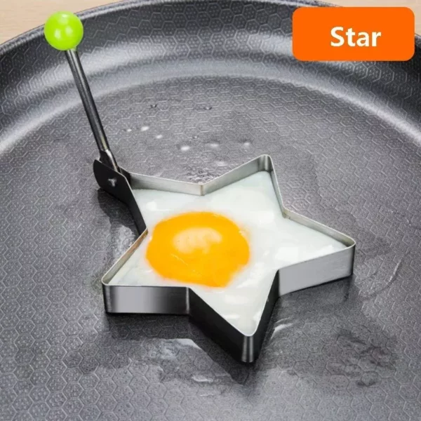 Stainless Steel Heart-Shaped Egg & Pancake Mold for Creative Breakfasts