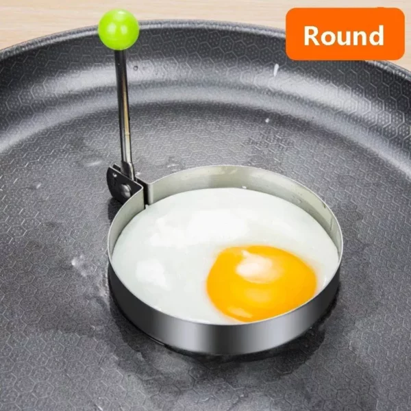 Stainless Steel Heart-Shaped Egg & Pancake Mold for Creative Breakfasts