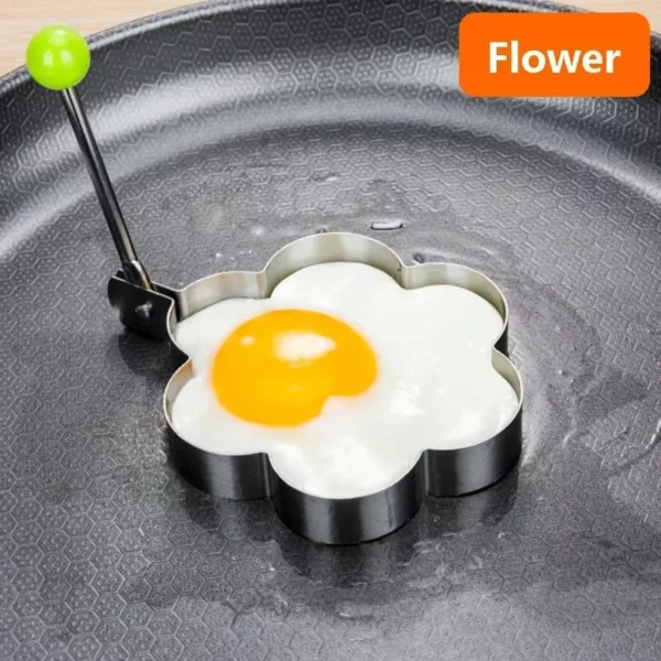 Stainless Steel Heart-Shaped Egg & Pancake Mold for Creative Breakfasts