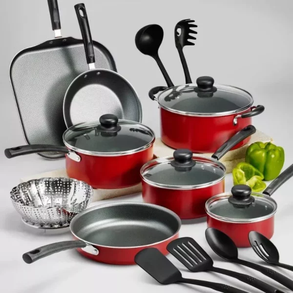 18-Piece Complete Kitchen Nonstick Cookware Set