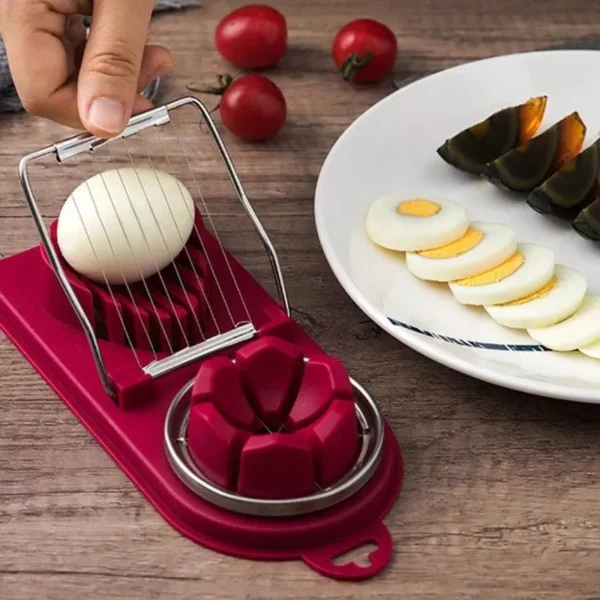 Efficient 2-in-1 Egg Slicer