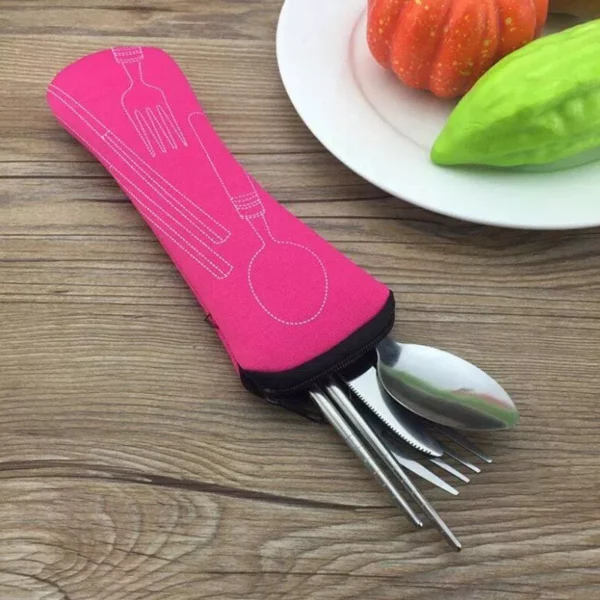 Compact & Stylish Cutlery Storage Bag for On-the-Go Dining