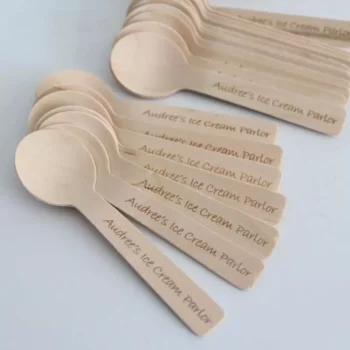 Laser Engraved Wooden Mini Spoons