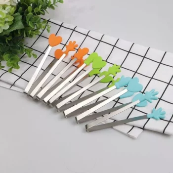 Creative Small Palm Heart Silicone Food Tongs