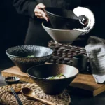 Japanese Porcelain Ramen & Noodle Bowl - Eco-Friendly, Large Ceramic Serving Dish