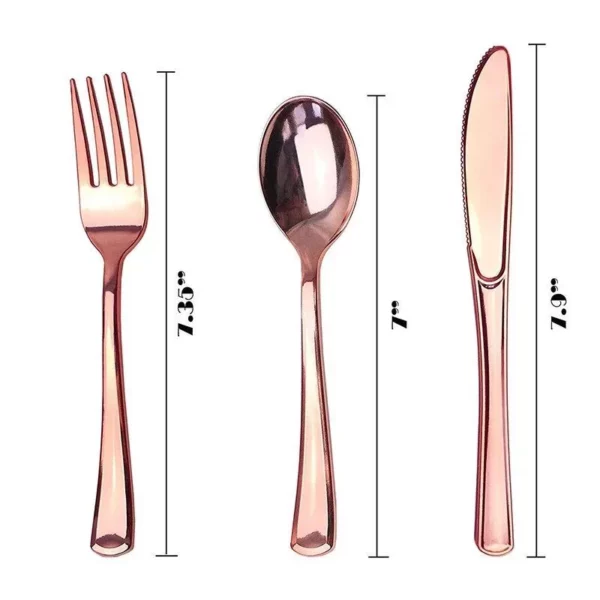 Elegant Rose Gold Party Tableware Set for Special Occasions