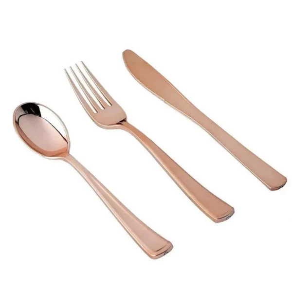 Elegant Rose Gold Party Tableware Set for Special Occasions