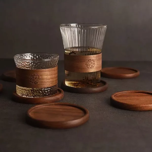 Eco-Friendly Wooden Coaster – Heat Resistant Cup & Teapot Mat