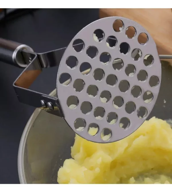 Multi-Purpose Stainless Steel Potato Masher and Vegetable Press