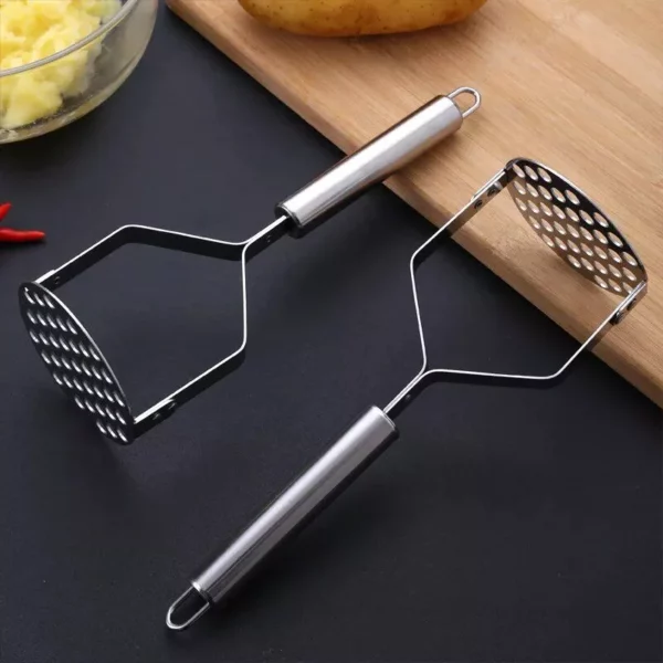 Multi-Purpose Stainless Steel Potato Masher and Vegetable Press