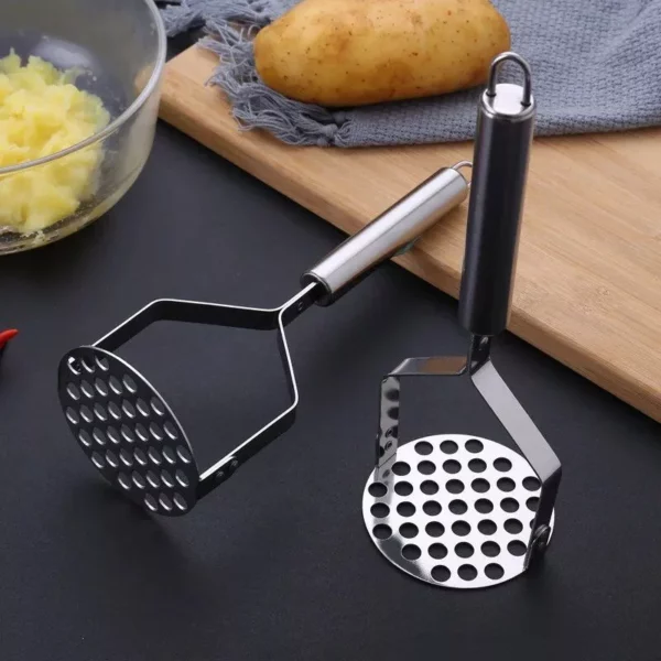 Multi-Purpose Stainless Steel Potato Masher and Vegetable Press - Image 2