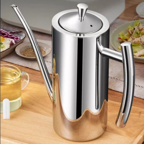 Stainless Steel No-Drip Oil and Vinegar Dispenser: Sleek, Eco-Friendly Kitchen Essential