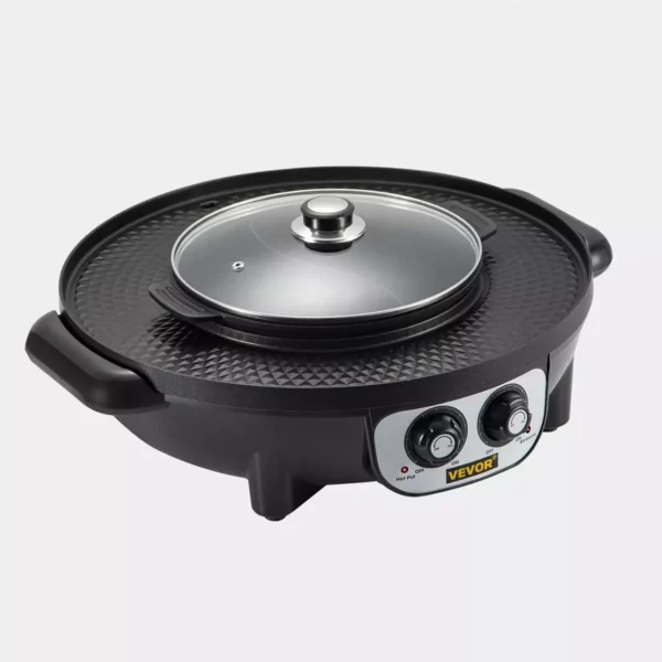 Multifunctional 2-in-1 Electric Hot Pot and BBQ Grill