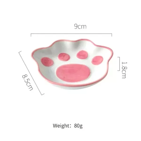 Cute Cat’s Paw Ceramic Dessert Plate