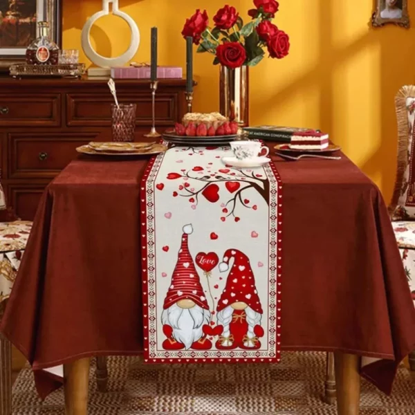 Valentine's Day Linen Table Runner - Image 4