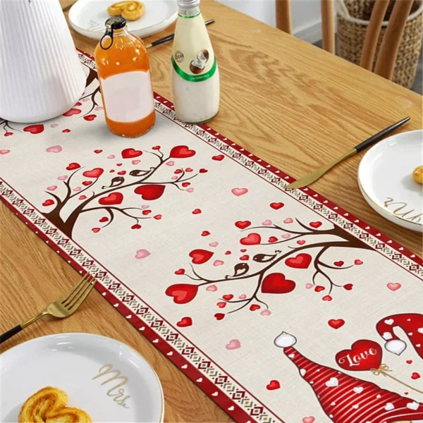 Valentine’s Day Linen Table Runner