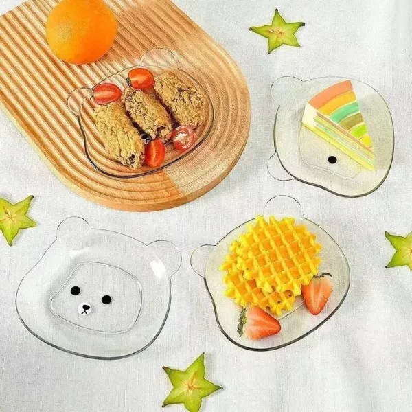 Bear-Shaped Multi-Use Snack & Serving Tray