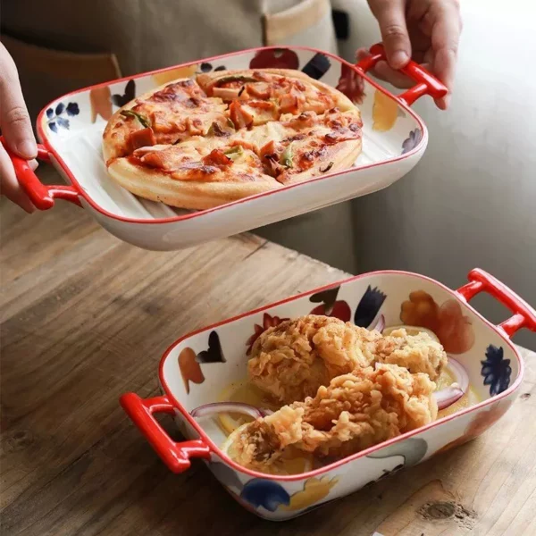 Floral Ceramic Baking Dish