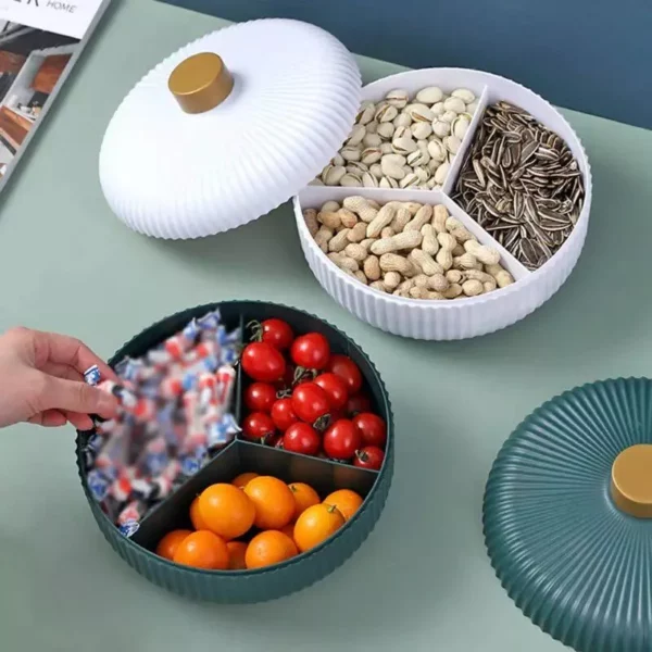 Multi-Compartment Food Storage Tray with Cover - Image 2