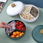 Multi-Compartment Food Storage Tray with Cover