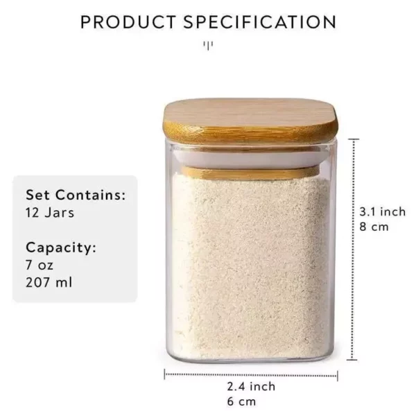 12 Pcs Square or Round Glass Food Storage Containers - Image 4