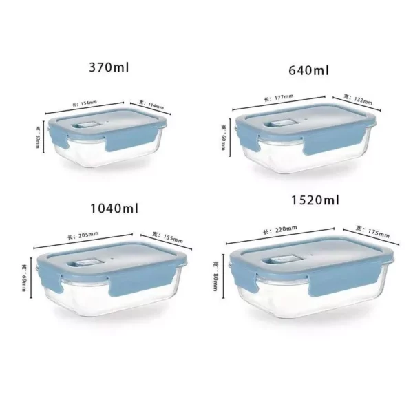 Versatile High Borosilicate Glass Food Storage Container