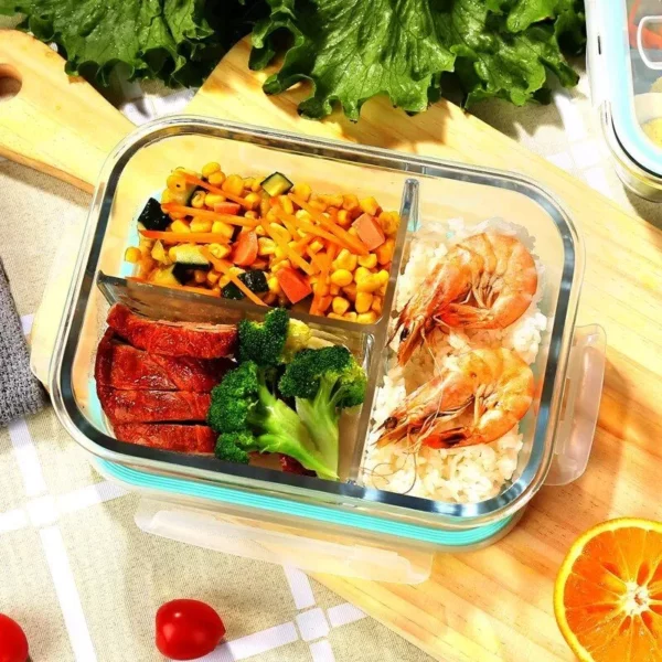 Versatile High Borosilicate Glass Food Storage Container