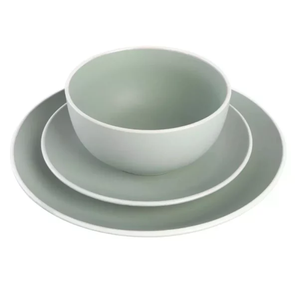 12-Piece Matte Stoneware Dinnerware Set