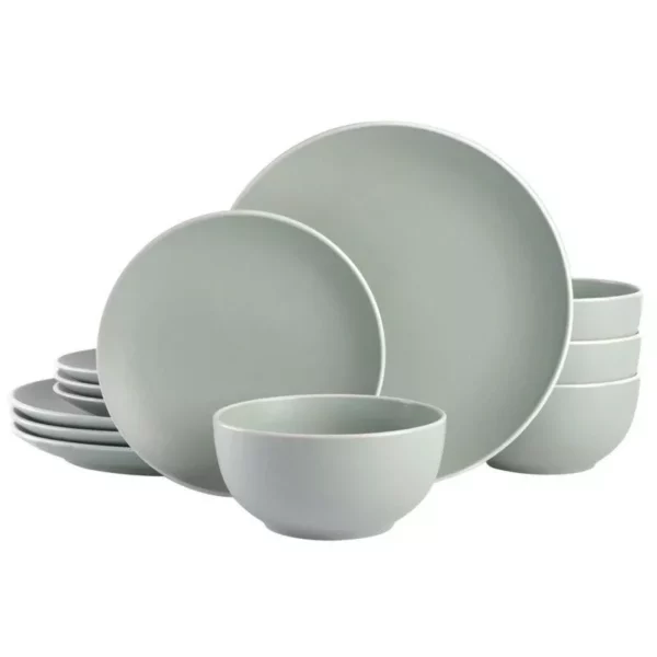 12-Piece Matte Stoneware Dinnerware Set